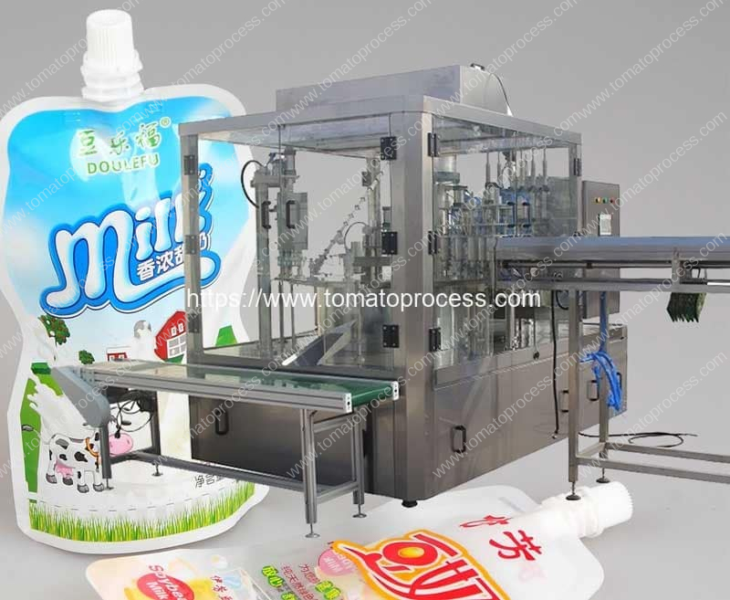 Automatic-Spout-Pouch-Feeding-Liquid-Filling-Capping-Machine